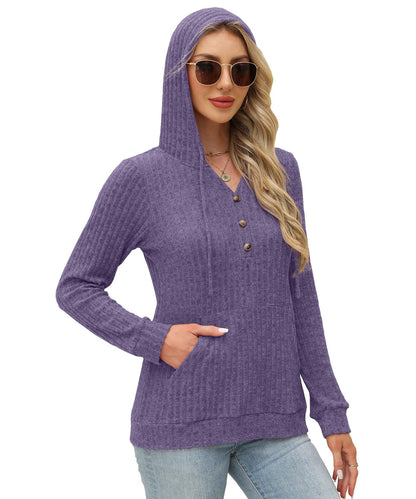 Womens Sweaters Fashion Hoodies Long Sleeve Tops Casual Sweatshirts Fall Outfits Pullover Winter Clothes 2025