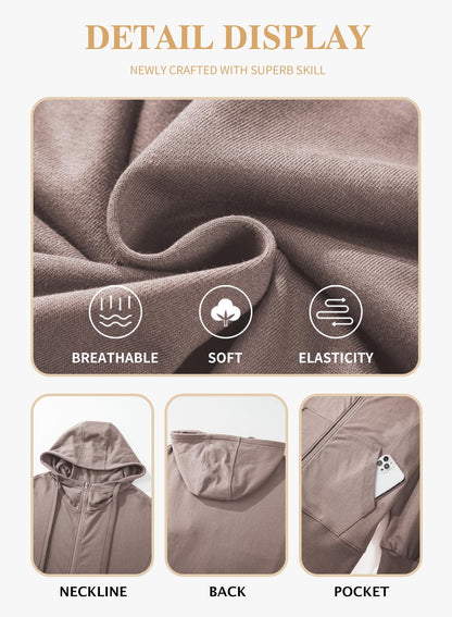 Eytino Women Plus Size Sweatshirts Long Sleeve Zip Up Oversized Casual Hoodies Jackets 2025 Fashion Fall Outfits(1X-5X)