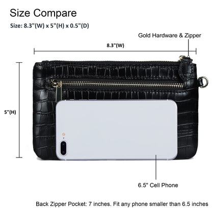 befen Genuine Leather Wristlet Clutch RFID Blocking Bag Cell Phone Wallet Purse Wristlet Wallet Purses and Handbags for Women