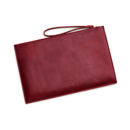 Wristlet for Women and Men, Full-Grain Leather Clutch with Zip Closure & RFID Blocking