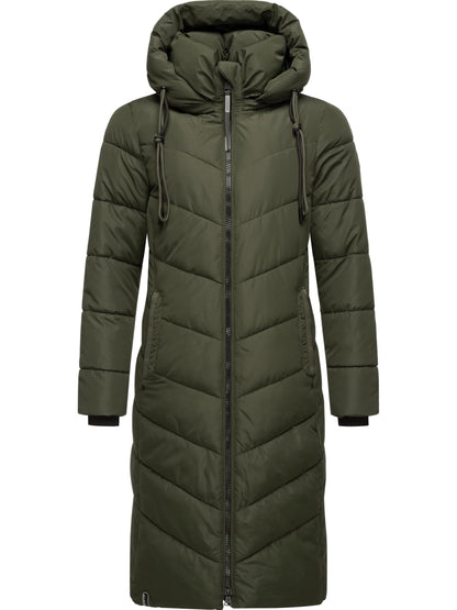 Women's Winter Jacket with Hood | Windproof & Weather-Resistant Jacket | Quilted, Puffy Coat | Sahnekatzii XIV XS-5XL