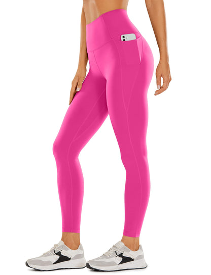 CRZ YOGA Womens Butterluxe Workout Leggings 25 Inches - High Waisted Gym Yoga Pants with Pockets Buttery Soft