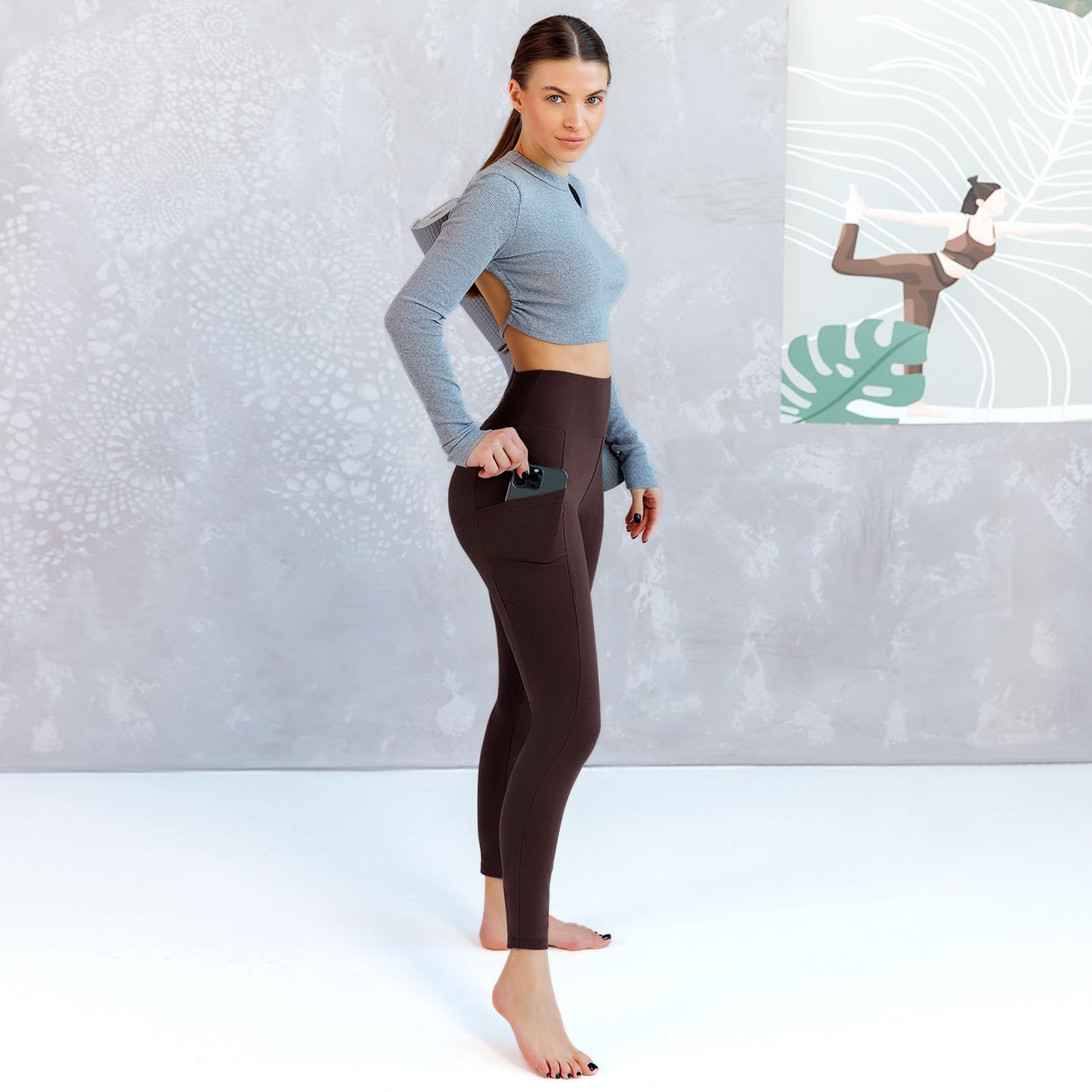 Walifrey Leggings with Pockets for Women, High Waisted Buttery Soft Womens Leggings for Gym Yoga Workout