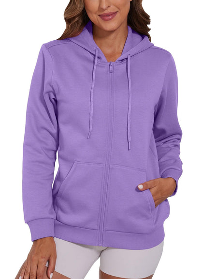 SMENG Womens Zip Up Hoodies Long Sleeve Fit Hooded Sweatshirts 2025 Casual Lightweight Jacket