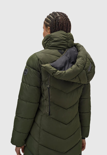 Women's Winter Jacket with Hood | Windproof & Weather-Resistant Jacket | Quilted, Puffy Coat | Sahnekatzii XIV XS-5XL