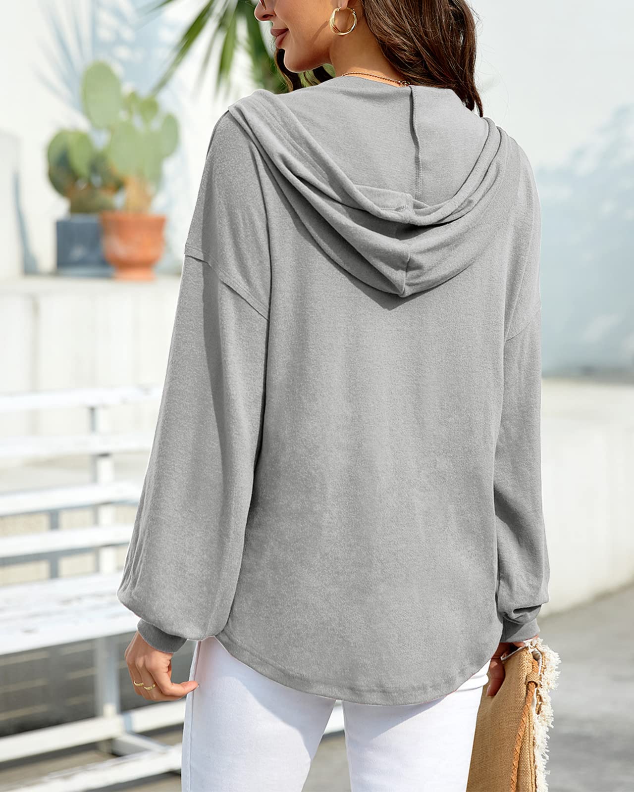 Zatanaroni Womens Zip Up Hoodies Loose fit Sweatshirt Casual Long Sleeve Shirts for Women Pullover Tops With Pocket