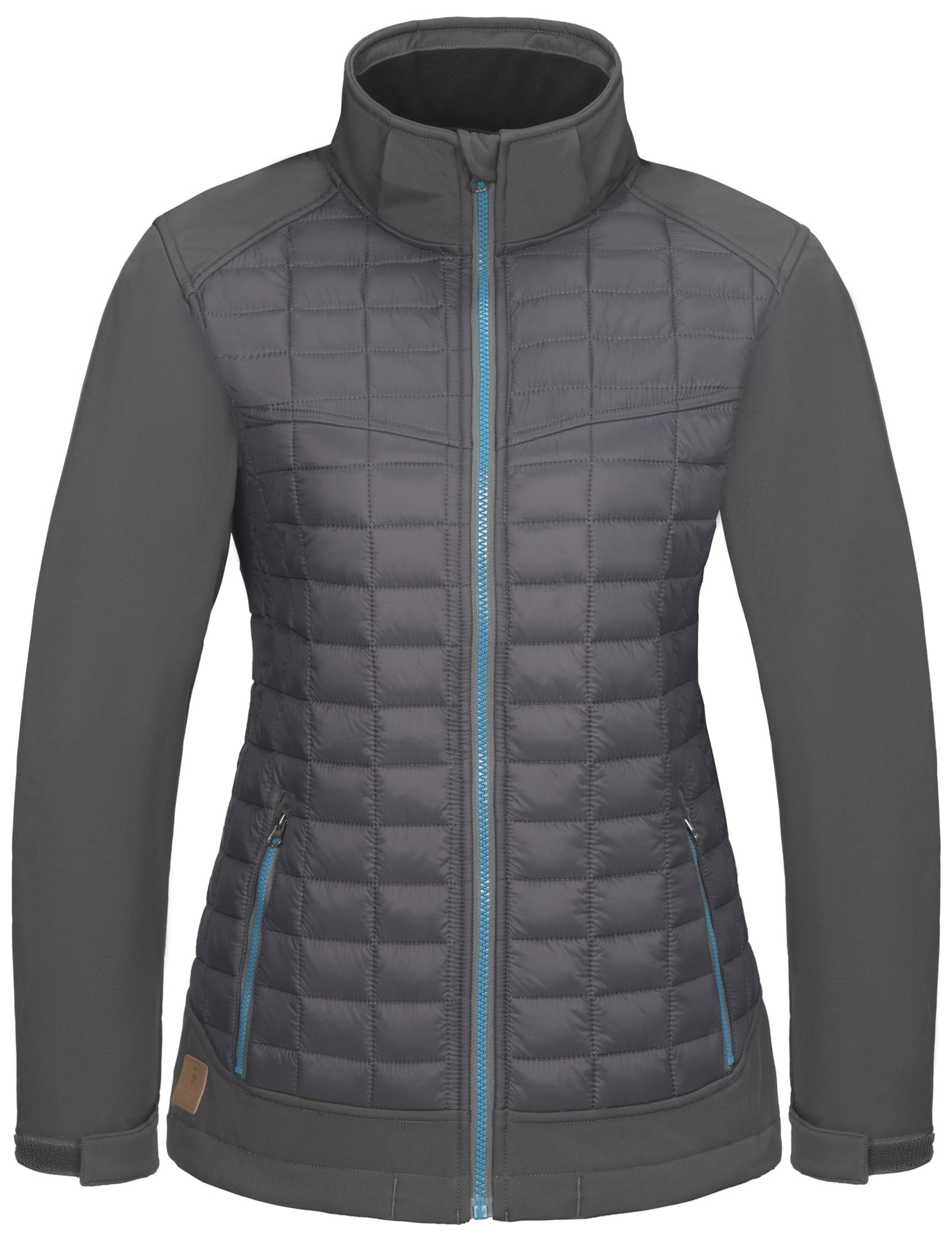 Little Donkey Andy Women's Lightweight Insulated Hybrid Jacket for Hiking Running Ski Thermal Warm with Removable Hood