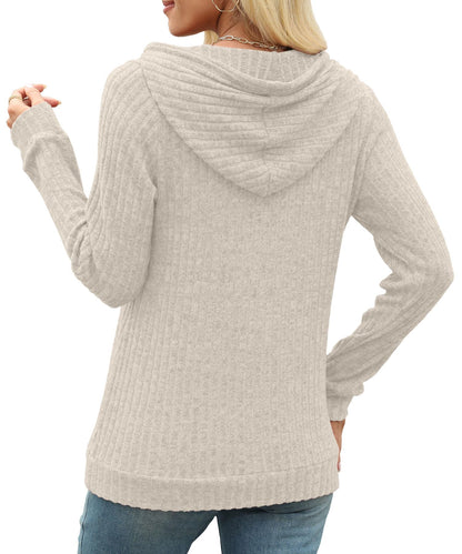 Womens Sweaters Fashion Hoodies Long Sleeve Tops Casual Sweatshirts Fall Outfits Pullover Winter Clothes 2025