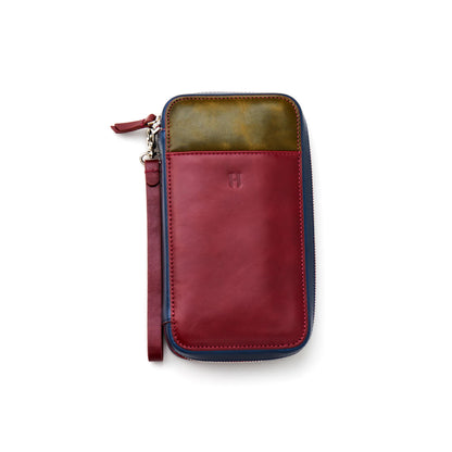 Wristlet for Men & Women, Full-Grain Leather Clutch Bag, RFID Protection, Zipper Pocket, Handcrafted, Gift Box & Pouch