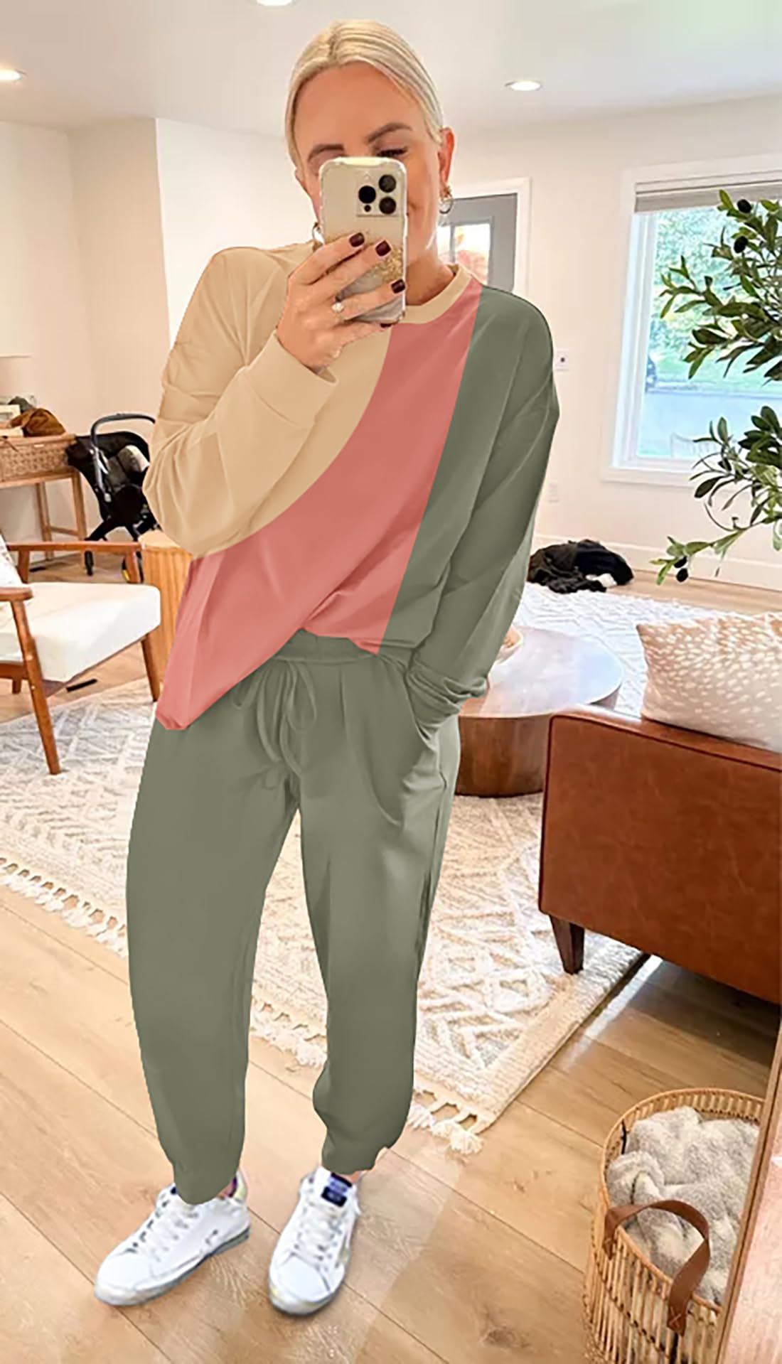 ETCYY NEW Lounge Sets for Women Two Piece Outfits Sweatsuits Sets Long Pant Loungewear Workout Athletic Tracksuits