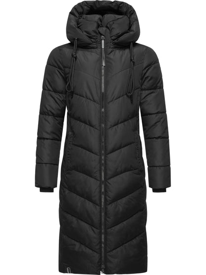 Women's Winter Jacket with Hood | Windproof & Weather-Resistant Jacket | Quilted, Puffy Coat | Sahnekatzii XIV XS-5XL