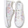 kufeiti Women's White Tennis Shoes Embroidered Sequins Low Top Canvas Shoes Comfortable Casual Fashion Sneakers