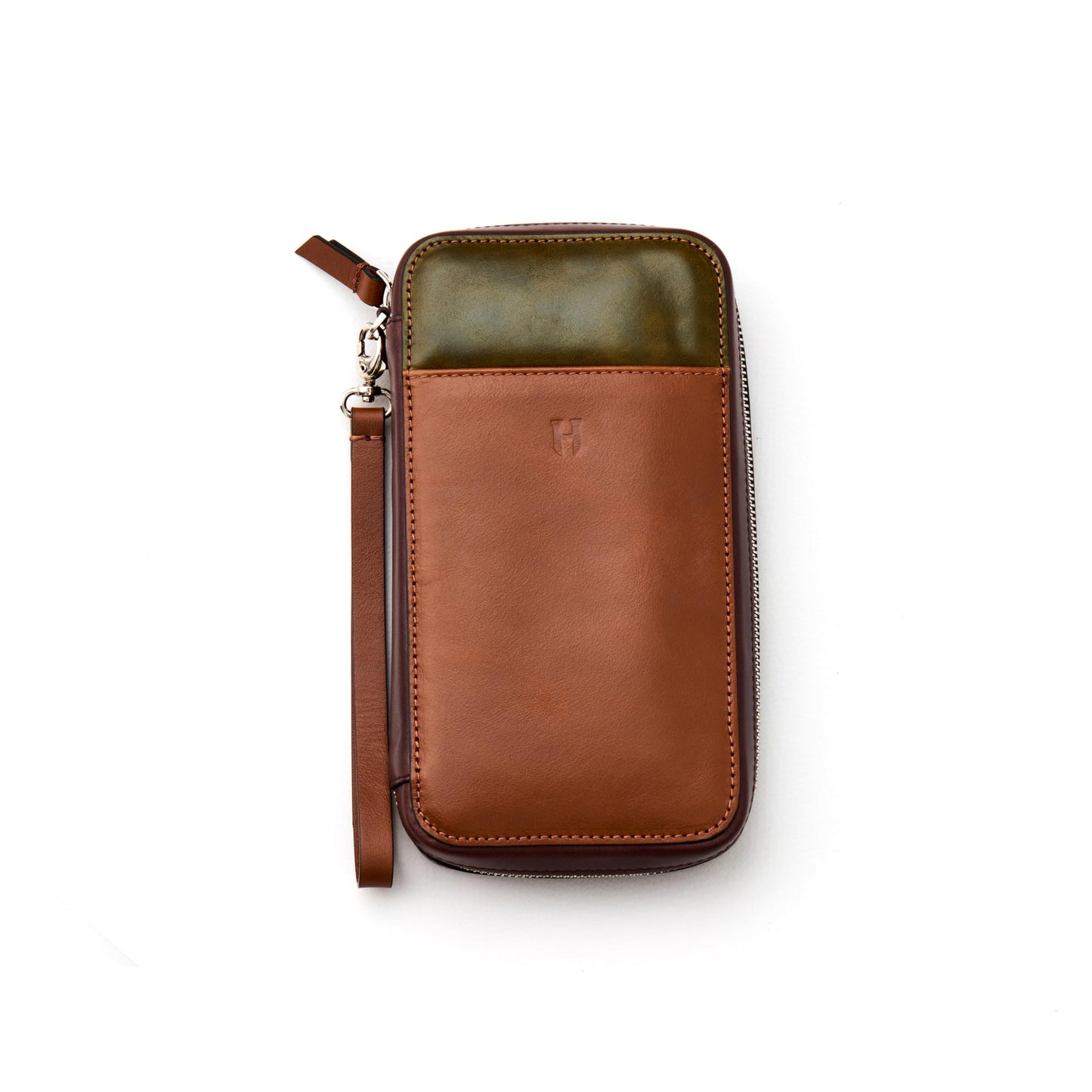 Wristlet for Men & Women, Full-Grain Leather Clutch Bag, RFID Protection, Zipper Pocket, Handcrafted, Gift Box & Pouch
