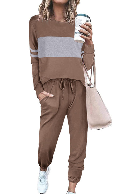 PRETTYGARDEN Womens 2 Piece Sets 2025 Long Sleeve Tops High Waisted Sweatpants Lounge Set Fall Fashion Travel Outfits