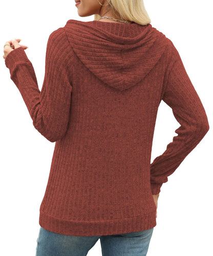 Womens Sweaters Fashion Hoodies Long Sleeve Tops Casual Sweatshirts Fall Outfits Pullover Winter Clothes 2025
