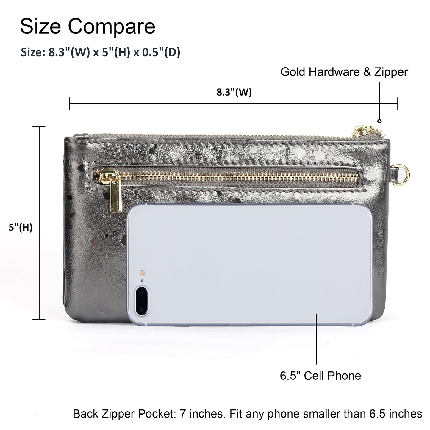 befen Genuine Leather Wristlet Clutch RFID Blocking Bag Cell Phone Wallet Purse Wristlet Wallet Purses and Handbags for Women