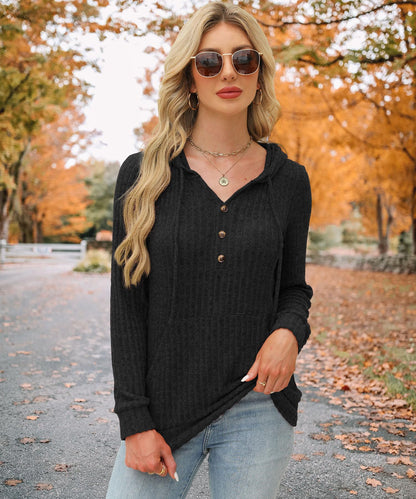 Womens Sweaters Fashion Hoodies Long Sleeve Tops Casual Sweatshirts Fall Outfits Pullover Winter Clothes 2025