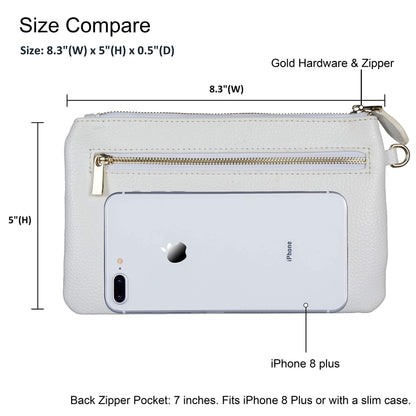befen Genuine Leather Wristlet Clutch RFID Blocking Bag Cell Phone Wallet Purse Wristlet Wallet Purses and Handbags for Women