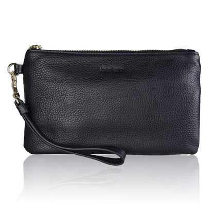 befen Genuine Leather Wristlet Clutch RFID Blocking Bag Cell Phone Wallet Purse Wristlet Wallet Purses and Handbags for Women