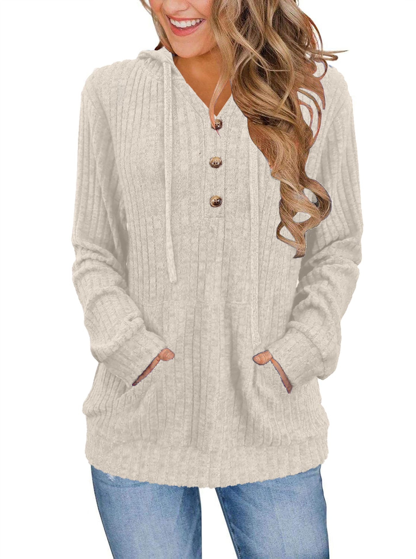 Womens Sweaters Fashion Hoodies Long Sleeve Tops Casual Sweatshirts Fall Outfits Pullover Winter Clothes 2025