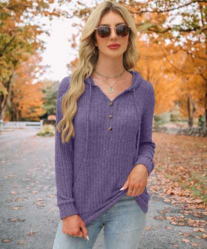 Womens Sweaters Fashion Hoodies Long Sleeve Tops Casual Sweatshirts Fall Outfits Pullover Winter Clothes 2025