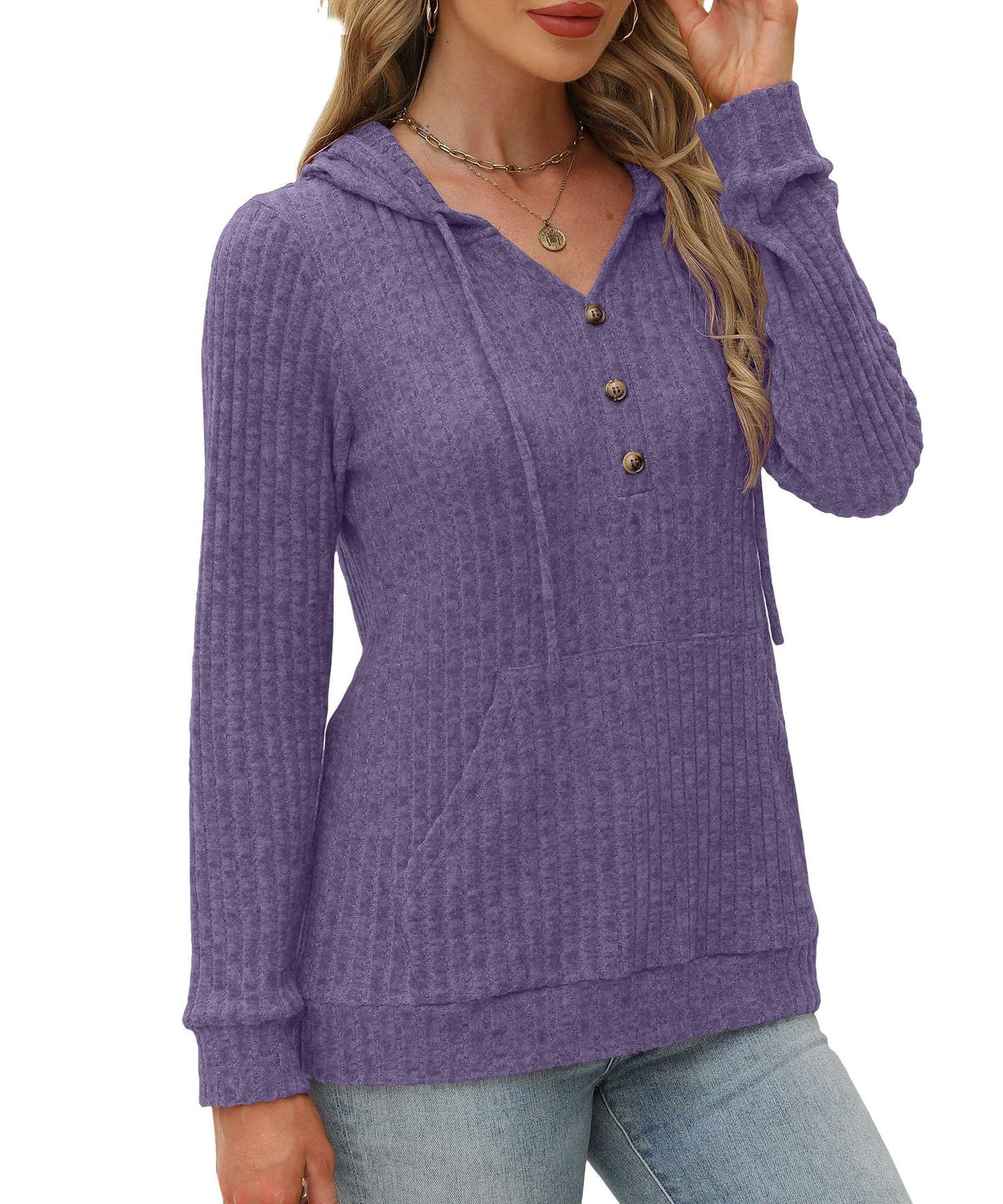 Womens Sweaters Fashion Hoodies Long Sleeve Tops Casual Sweatshirts Fall Outfits Pullover Winter Clothes 2025