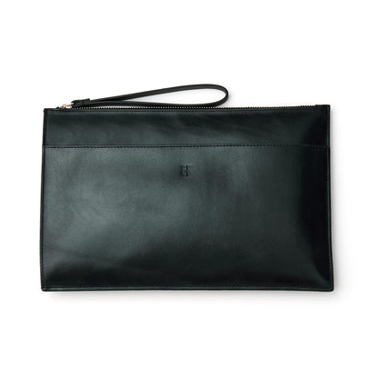 Wristlet for Women and Men, Full-Grain Leather Clutch with Zip Closure & RFID Blocking
