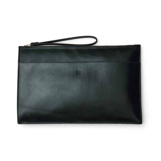 Wristlet for Women and Men, Full-Grain Leather Clutch with Zip Closure & RFID Blocking