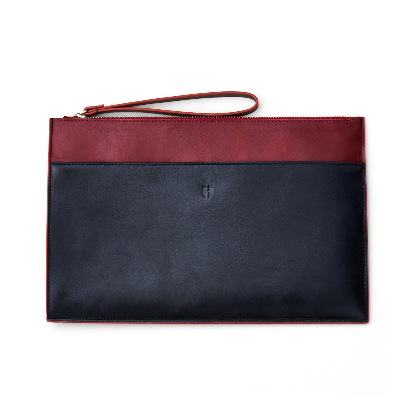 Wristlet for Women and Men, Full-Grain Leather Clutch with Zip Closure & RFID Blocking