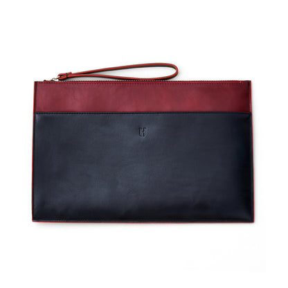 Wristlet for Women and Men, Full-Grain Leather Clutch with Zip Closure & RFID Blocking