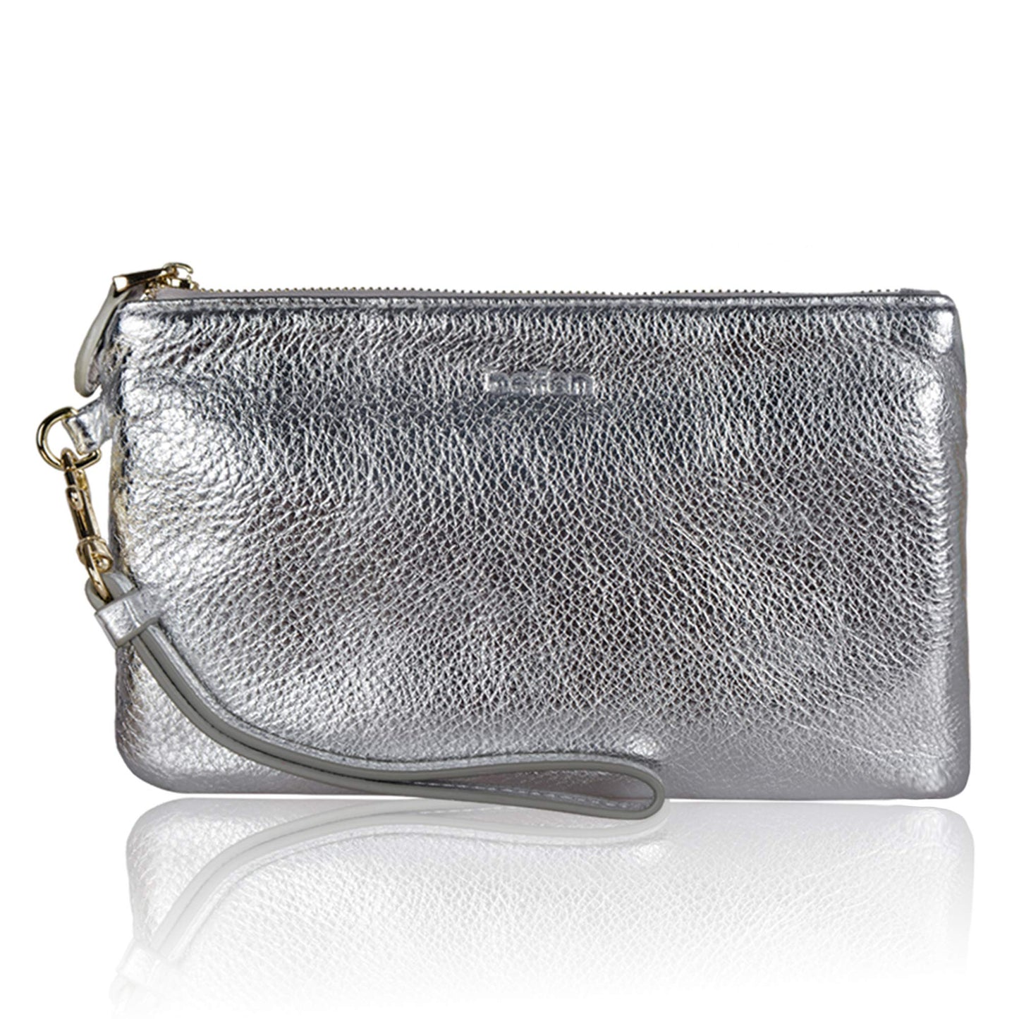befen Genuine Leather Wristlet Clutch RFID Blocking Bag Cell Phone Wallet Purse Wristlet Wallet Purses and Handbags for Women