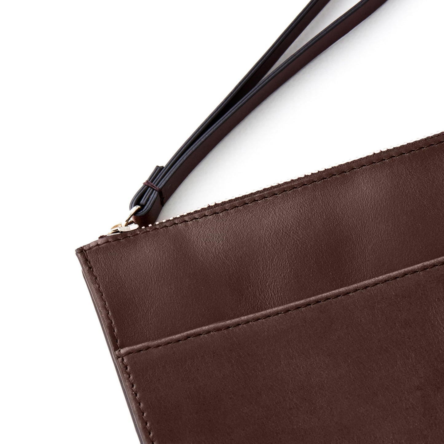 Wristlet for Women and Men, Full-Grain Leather Clutch with Zip Closure & RFID Blocking