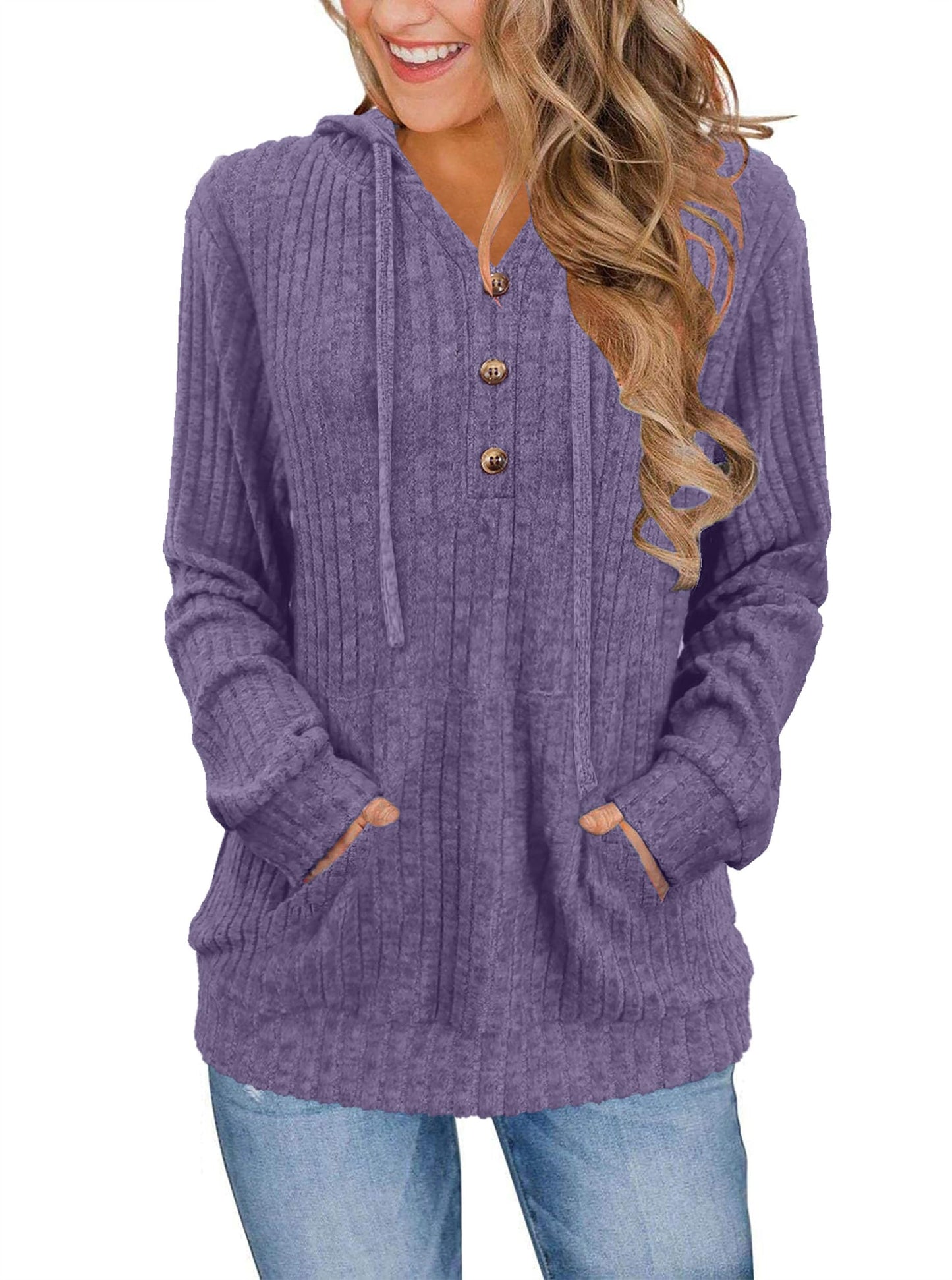 Womens Sweaters Fashion Hoodies Long Sleeve Tops Casual Sweatshirts Fall Outfits Pullover Winter Clothes 2025