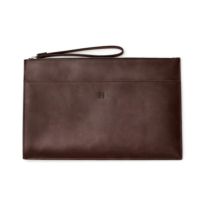 Wristlet for Women and Men, Full-Grain Leather Clutch with Zip Closure & RFID Blocking