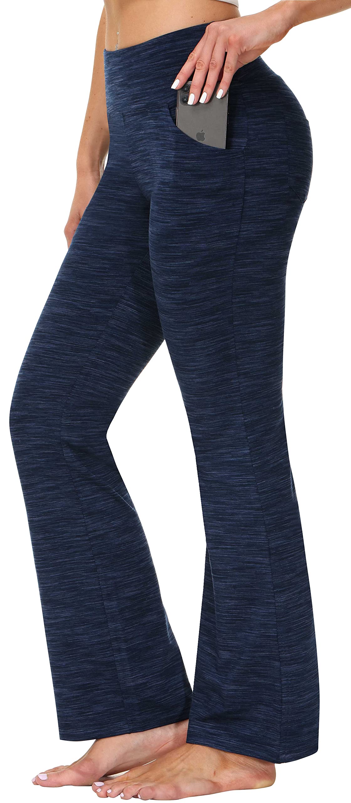 IUGA Yoga Pants Women Wide Leg High Waist Bootcut Workout Flare Leggings Tummy Control Work Dress Pants Women 4 Pockets