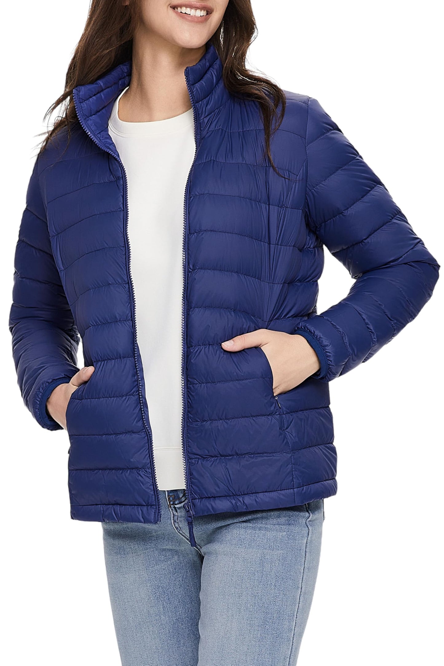 Orolay Women's Lightweight Packable Down Jacket Quilted Puffer Coat with Stand Collar