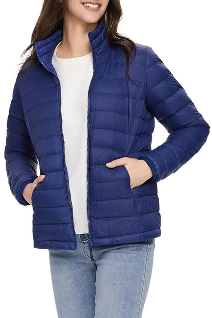 Orolay Women's Lightweight Packable Down Jacket Quilted Puffer Coat with Stand Collar