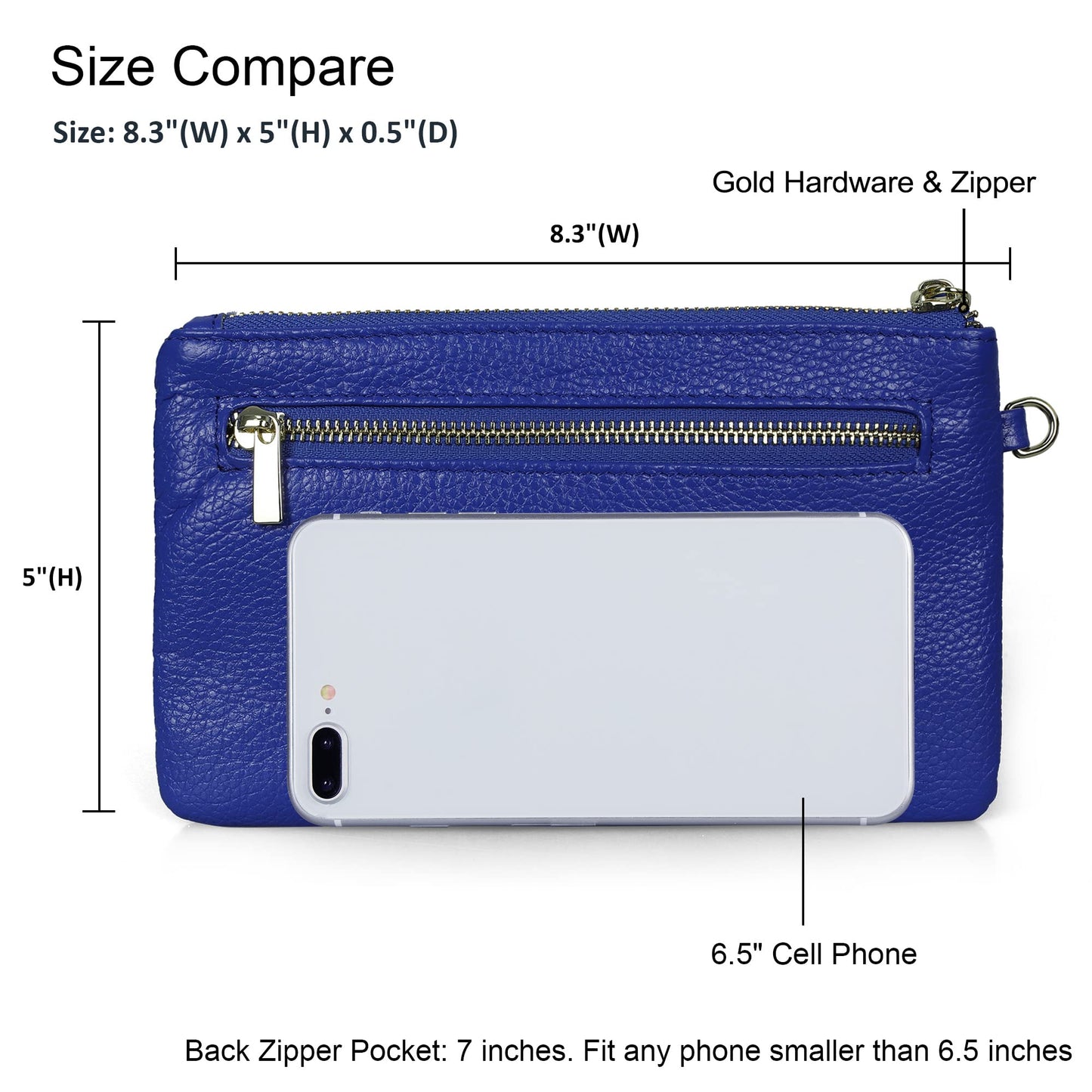 befen Genuine Leather Wristlet Clutch RFID Blocking Bag Cell Phone Wallet Purse Wristlet Wallet Purses and Handbags for Women