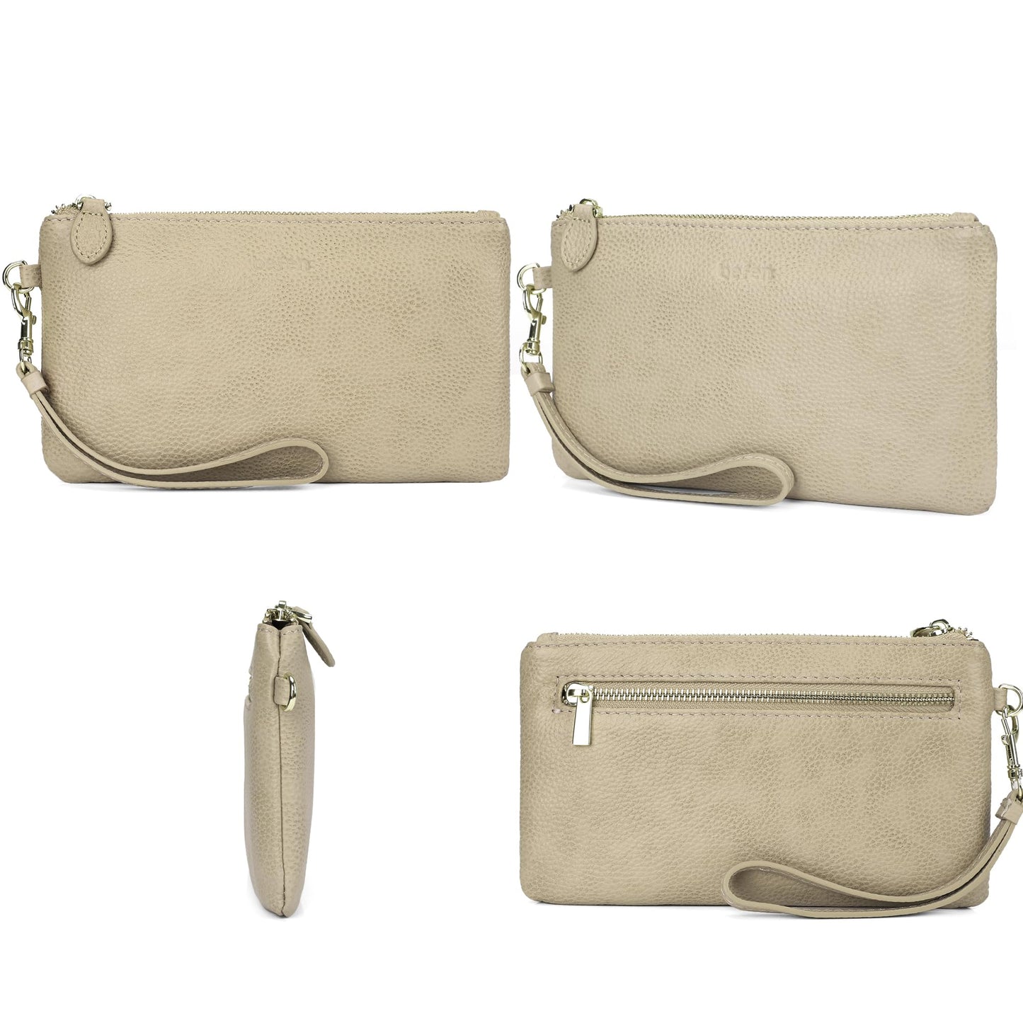 befen Genuine Leather Wristlet Clutch RFID Blocking Bag Cell Phone Wallet Purse Wristlet Wallet Purses and Handbags for Women