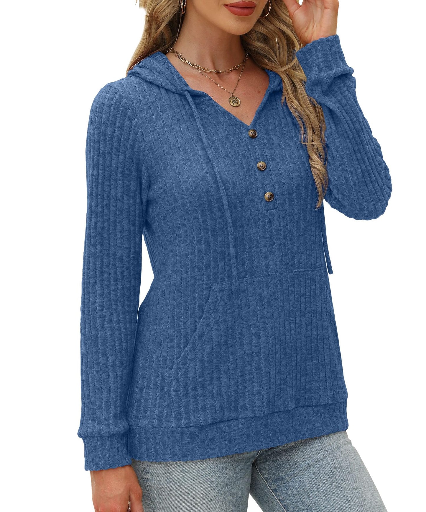 Womens Sweaters Fashion Hoodies Long Sleeve Tops Casual Sweatshirts Fall Outfits Pullover Winter Clothes 2025