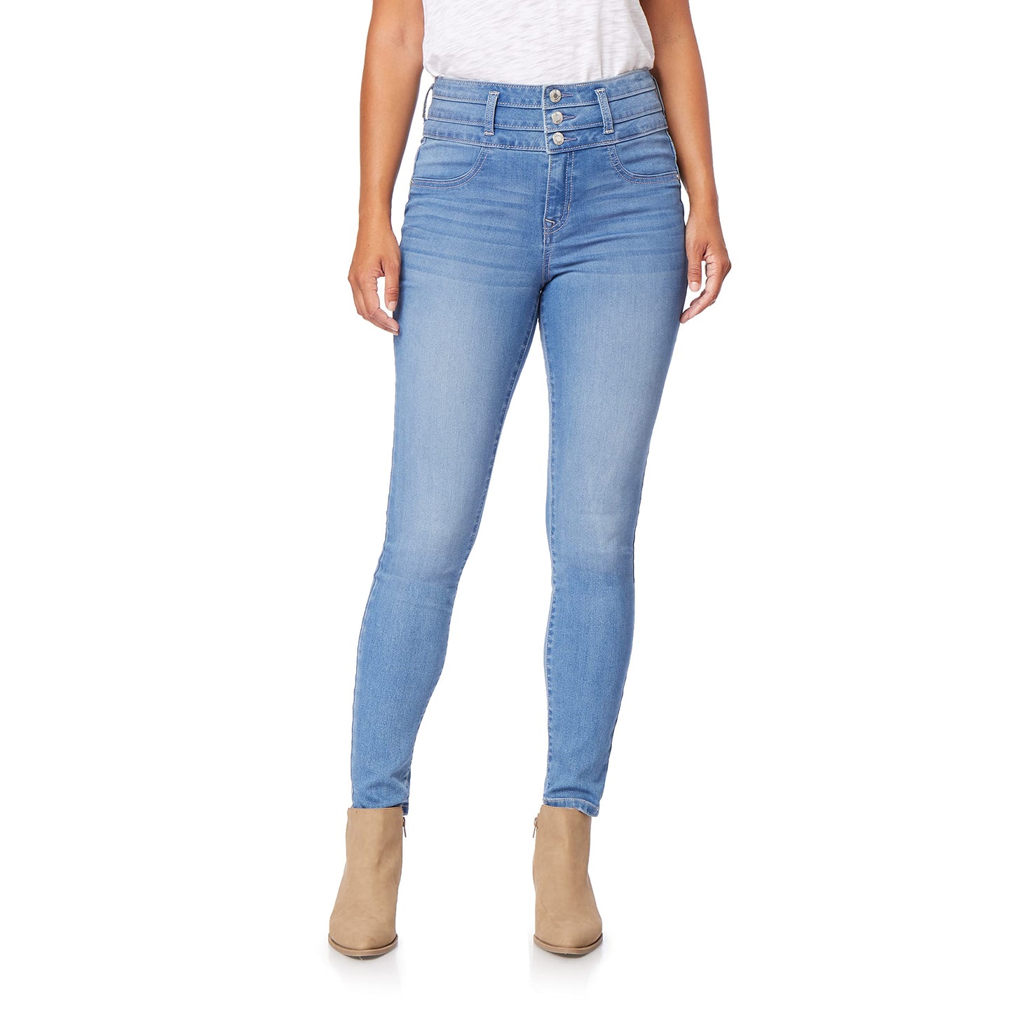 Angels Forever Young Evershape Skinny Jeans For Women - Mid-rise, Figure Enhancing Stretch Denim