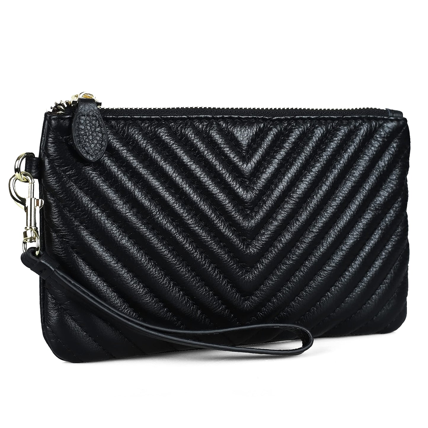 befen Genuine Leather Wristlet Clutch RFID Blocking Bag Cell Phone Wallet Purse Wristlet Wallet Purses and Handbags for Women