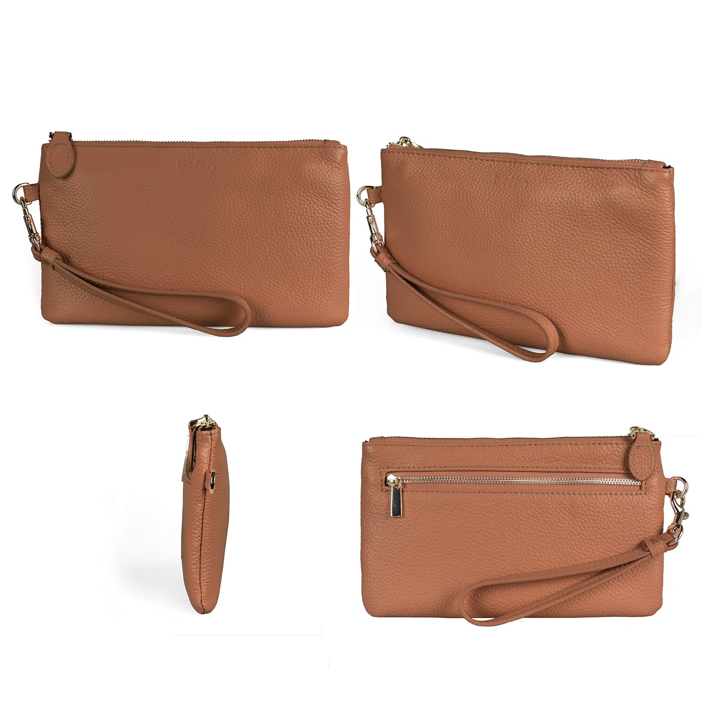befen Genuine Leather Wristlet Clutch RFID Blocking Bag Cell Phone Wallet Purse Wristlet Wallet Purses and Handbags for Women