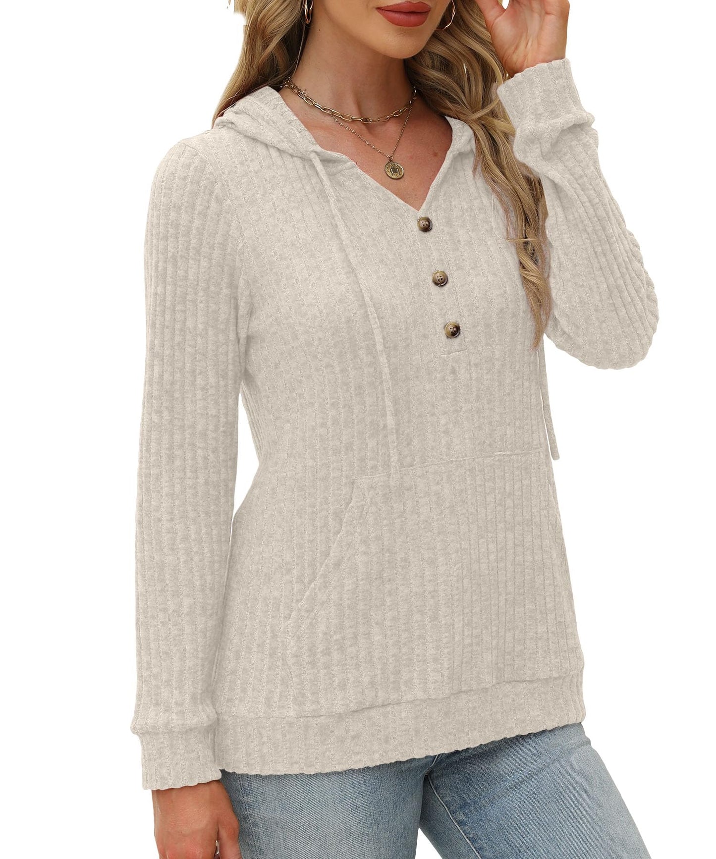 Womens Sweaters Fashion Hoodies Long Sleeve Tops Casual Sweatshirts Fall Outfits Pullover Winter Clothes 2025
