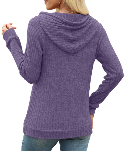 Womens Sweaters Fashion Hoodies Long Sleeve Tops Casual Sweatshirts Fall Outfits Pullover Winter Clothes 2025