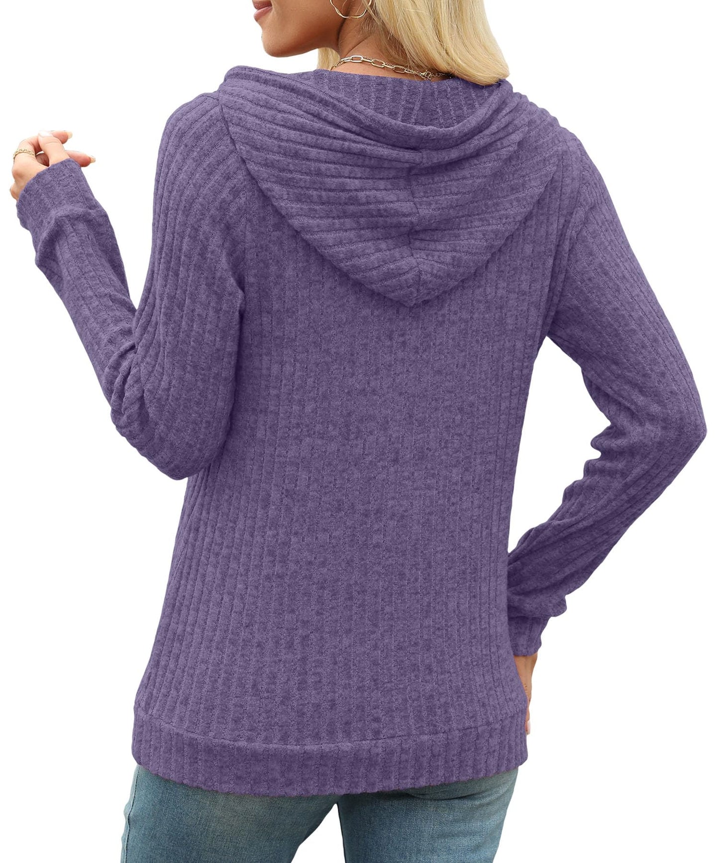 Womens Sweaters Fashion Hoodies Long Sleeve Tops Casual Sweatshirts Fall Outfits Pullover Winter Clothes 2025