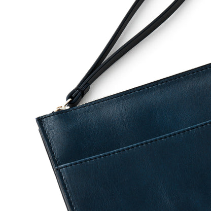 Wristlet for Women and Men, Full-Grain Leather Clutch with Zip Closure & RFID Blocking