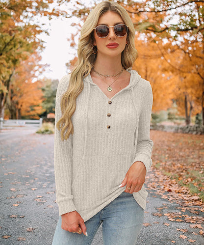 Womens Sweaters Fashion Hoodies Long Sleeve Tops Casual Sweatshirts Fall Outfits Pullover Winter Clothes 2025