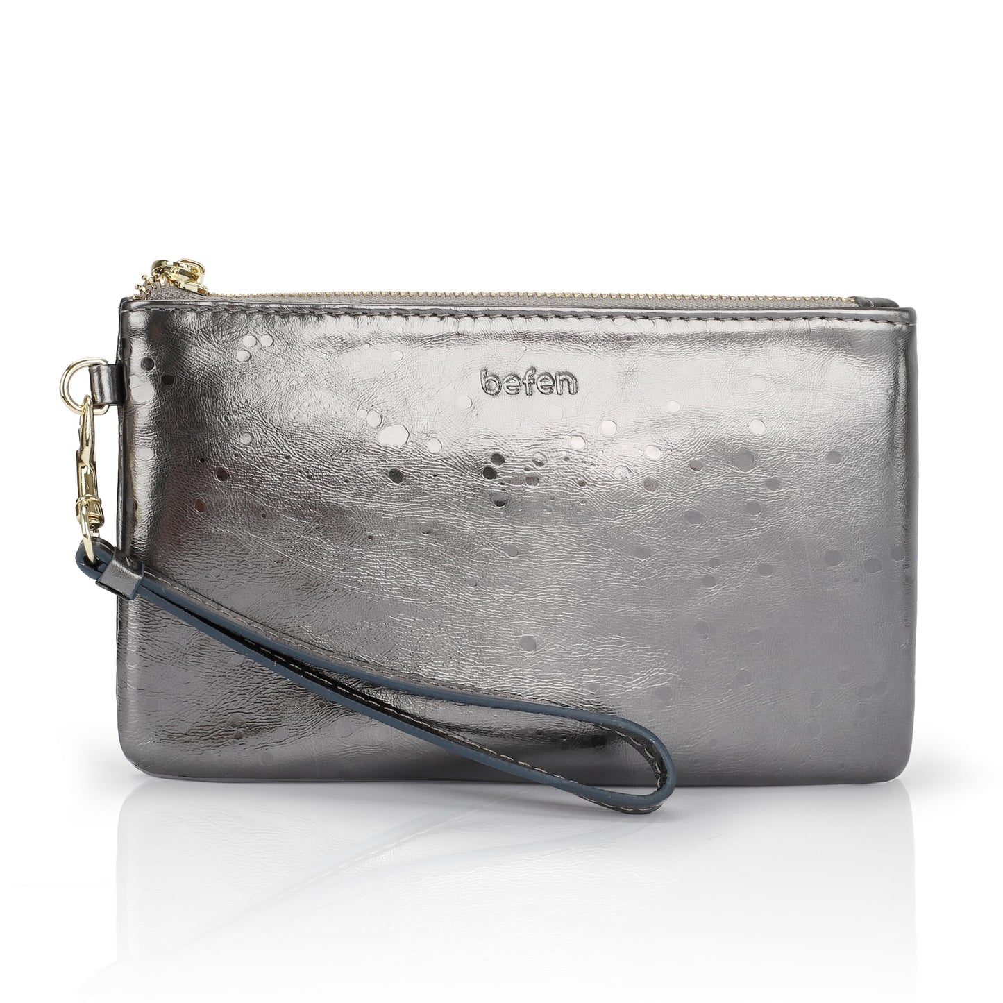 befen Genuine Leather Wristlet Clutch RFID Blocking Bag Cell Phone Wallet Purse Wristlet Wallet Purses and Handbags for Women
