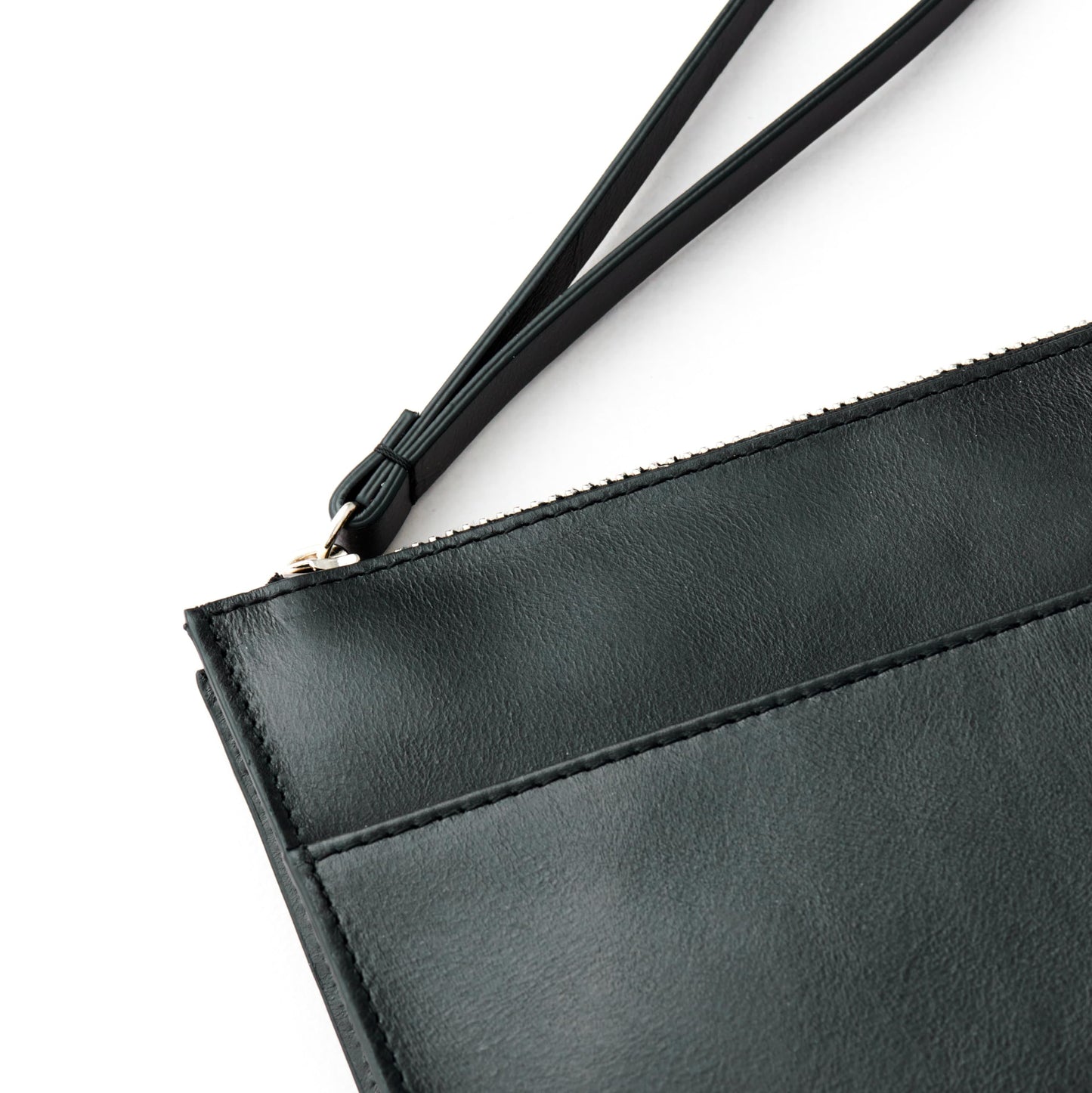 Wristlet for Women and Men, Full-Grain Leather Clutch with Zip Closure & RFID Blocking